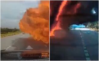 Viral. Imágenes impactantes de la avioneta que se desplomó en carretera de Malasia