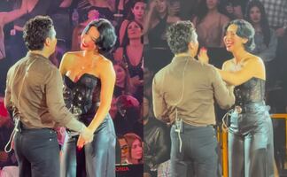 Ángela Aguilar celebra su cumpleaños 21 con Christian Nodal en el escenario y fue recibida con gritos 