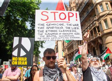 Miles marchan por Palestina en Londres: protestas crecen en Europa por conflicto en Medio Oriente