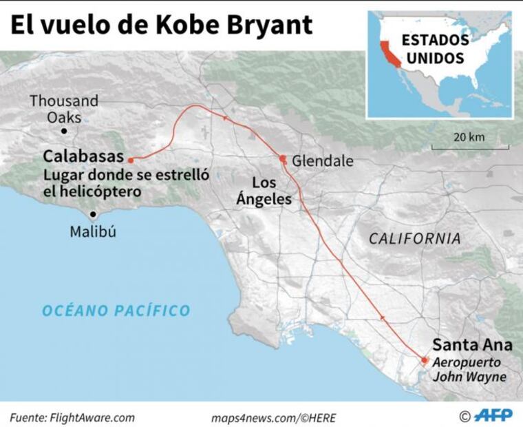 El helicóptero, el medio preferido por Kobe Bryant y la élite de Los Ángeles